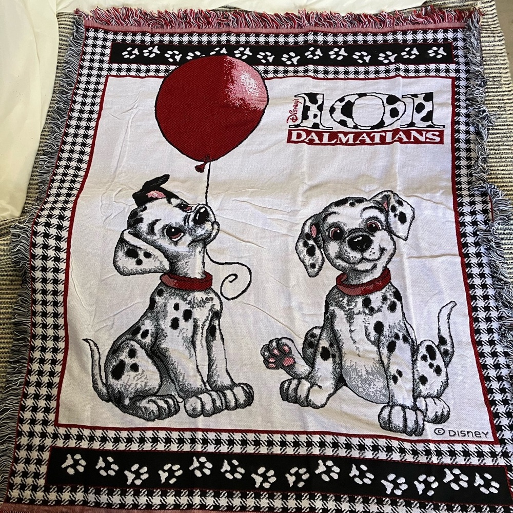 Vintage Disney 101 Dalmatians Blanket -90s